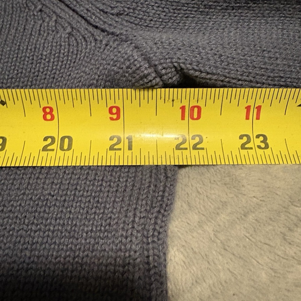Eddie Bauer Sweater Men Medium Blue Turtleneck Quarter Zip Pull Over - Picture 15 of 16